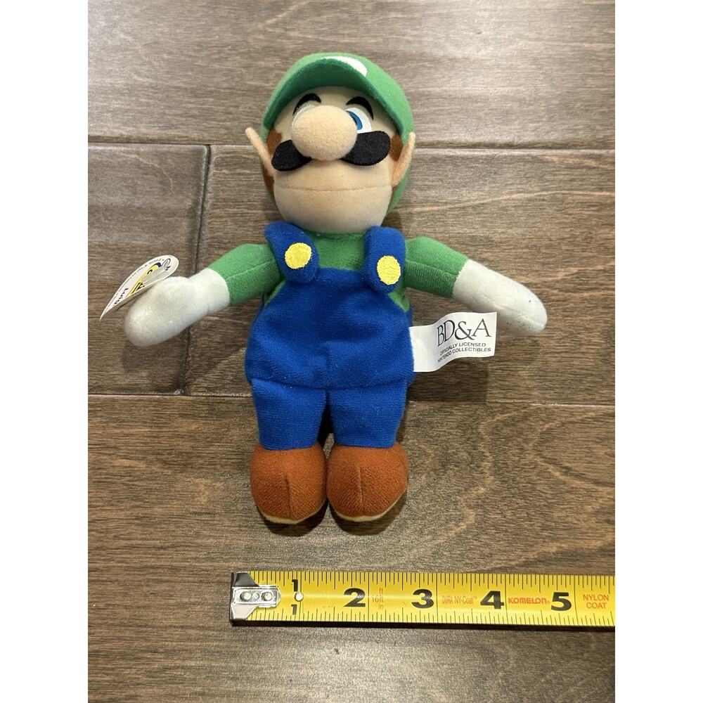 Vintage 1997 Nintendo 64 BD&A Collectibles Luigi Bean Bag Plush Doll New - Picture 10 of 11